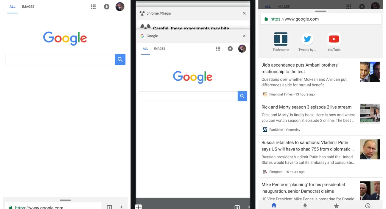 Show Chrome Address Bar on Android Desktop