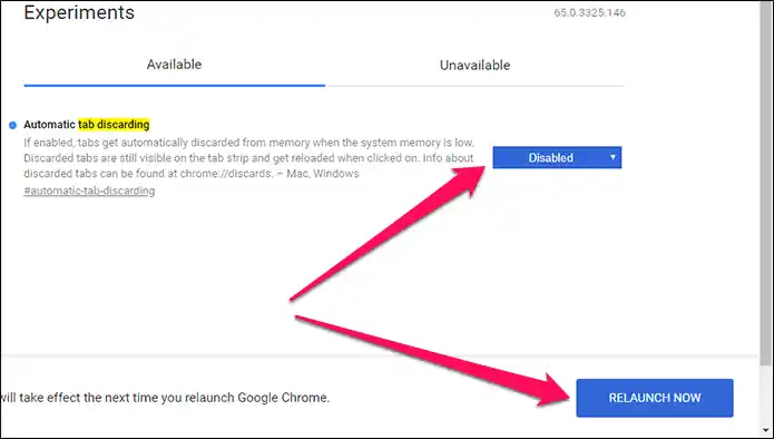 Disable automatic reloading in Chrome